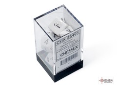 D7 16mm White/Black CHX25401 dice set